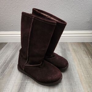 Xhilaration Womens Faux Fur-Lined Brown Boots Size 7